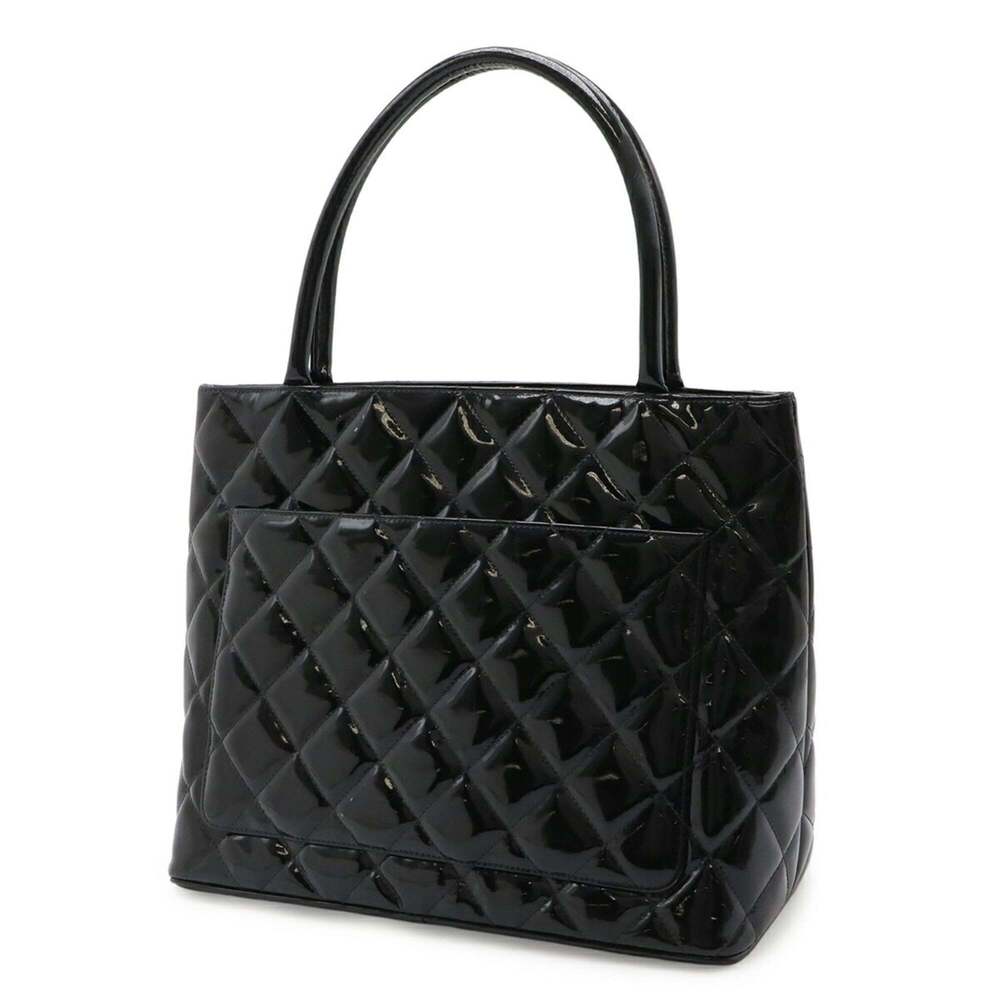 CHANEL Black Leather Logo Shoulder Bag - Picture 3 of 10